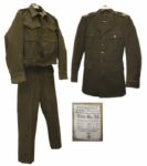 Zahal Military Uniform Pieces From 1948, The Israeli Defense Forces First Year, Issued to & Worn by David Ben-Gurions Son-In-Law During The War of Independence