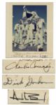 Apollo 12 Crew Vintage Signed 10 x 11.5 Photo Display