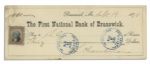 Civil War General & Gettyburg Hero Joshua Chamberlain Signed Check