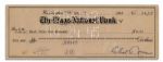 Eliot Ness Signed Check -- Rare