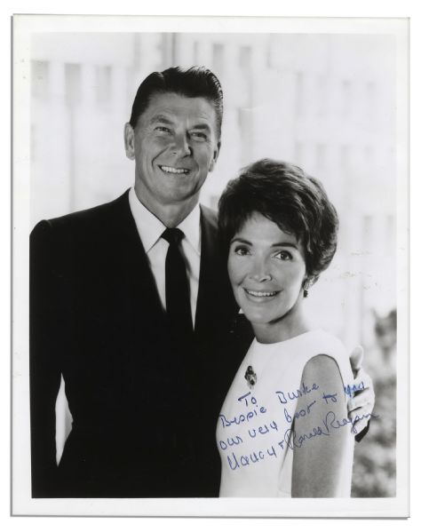 Ronald Reagan & Nancy Reagan Signed & Inscribed Black-and-White Photo