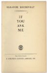 Eleanor Roosevelt ''If You Ask Me'' Signed 