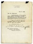 John D. Rockefeller Typed Letter Signed -- "...I am sending you a little wedding check..."