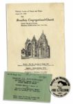 March on Washington Pamphlets & Pin -- The Same Kind Worn by Martin Luther King Jr. as He Led the Historic 1963 March