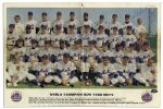World Series Champion New York Mets 1969 Team Signed Photo Centerfold in the 1970 Mets Yearbook -- With JSA LOA