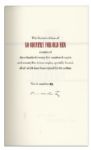 Gorgeous Signed Limited Edition of Cormack McCarthy's ''No Country For Old Men'' -- The Novel That Inspired 2007's Best Picture -- Fine