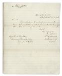 U.S. Army Document Signed by Texan William E. Burnet in April 1861, Just Before He Resigned His Post to Serve in the Confederacy