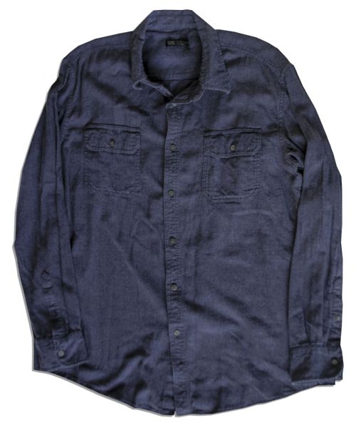 Lot Detail - Hugh Jackman Screen Worn Henley Shirt and Blue Flannel ...