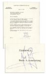 Neil Armstrong 1980 Typed Letter Signed