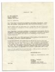 Neil Armstrong 1980 Typed Letter Signed