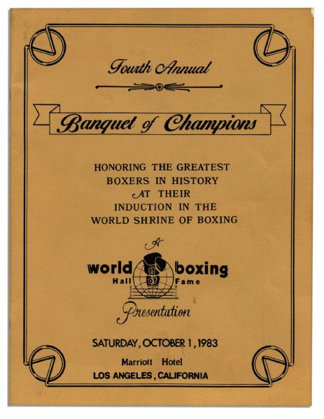 Ike Williams World Boxing Hall of Fame Induction Medal & Program