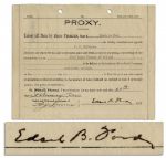 Edsel Ford Document Signed as President of Ford Motor Company for a 1929 Stockholders Meeting -- Lot Also Includes Document Signed by Clara Ford, Henry Fords Wife