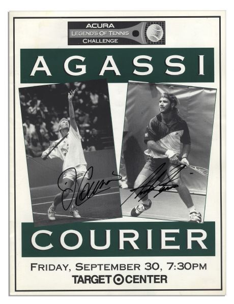 Excellent Lot of Tennis Autographs -- Signatures Include 3 World No. 1 Players -- Andre Agassi, Jim Courier, Pete Sampras & David Wheaton