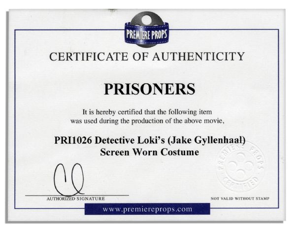 Jake Gyllenhaal Screen Worn Hero Shirt From ''Prisoners'' -- With a COA from Premiere Props