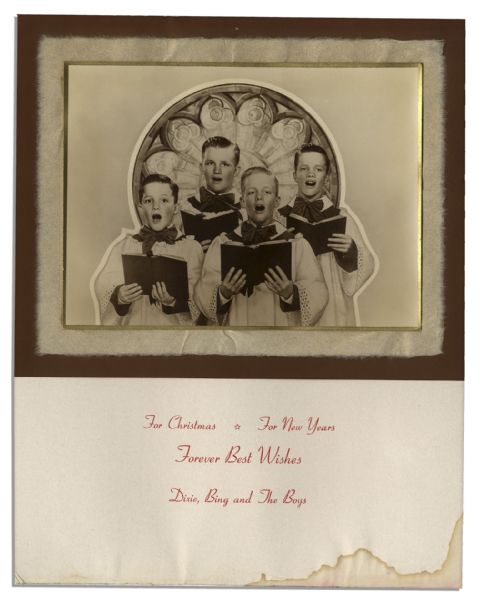 Lot of Correspondences From Bing Crosby & Family -- Ten-Piece Lot Includes Family Photos of Bing's Children, Including Gary Who Published a Scathing Memoir Damning Crosby as a Father