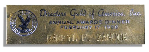 Darryl F. Zanuck's Directors Guild Award From 1968