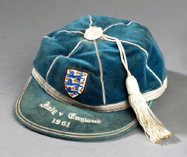 Johnny Haynes England International Cap for the Match Versus Italy in 1961