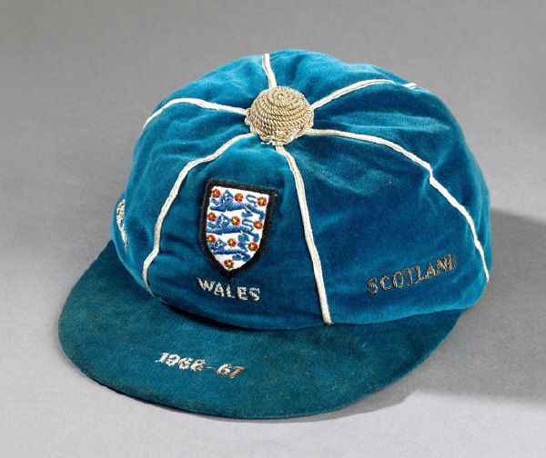 George Cohen's Blue England International Cap for the 1966-67 British Home Championship Internationals Versus Wales, Northern Ireland & Scotland