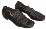 Bruce Lee Personally Owned & Worn Mahogany Leather Loafers