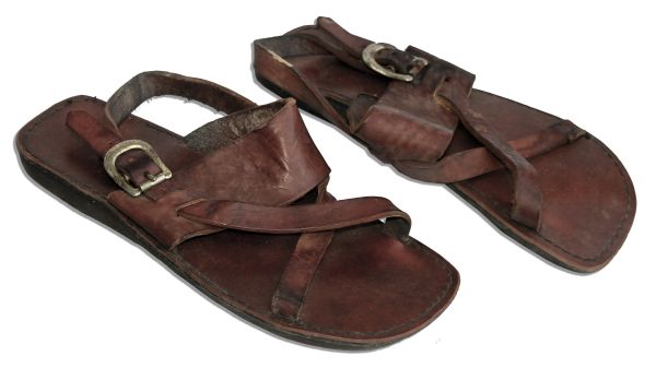 Bruce Lees Personally Owned & Worn Leather Sandals
