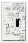 Original Elzie Segar ''Popeye'' Artwork Signed From the 1930's
