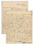 Amazing Eyewitness Letter Detailing Lincoln Assassination Events -- ...It became absolutely certain that Wilkes Booth was implicated in that crime...