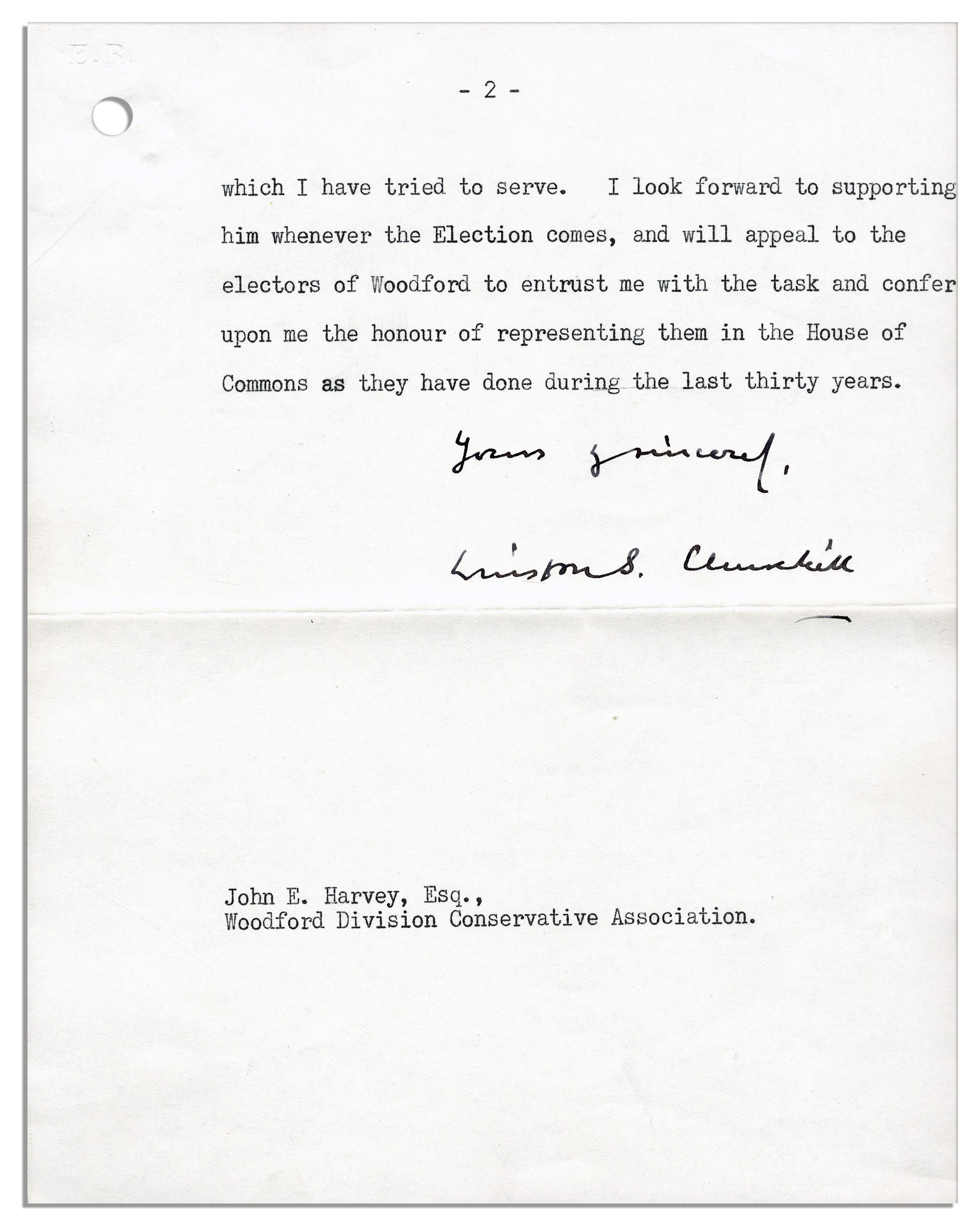 Lot Detail Winston Churchill Announces His Resignation