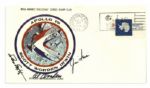 Apollo 15 Crew Signed Rare NASA Issue Astronaut Insurance Cover -- Al Worden, Dave Scott & Jim Irwin -- Cancelled 26 July 1971 -- 6.5 x 3.75 -- Near Fine -- With COA From Worden