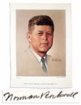 Norman Rockwell Signed Lithograph of JFK -- Appeared as the Cover of The Saturday Evening Post in 1960