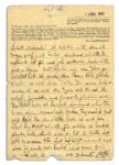 1943 Autograph Letter Signed by a Prisoner in Sachsenhausen Concentration Camp -- …Thankfully I have received the parcel. In it there was marmalade, sugar, dough…bread and apples…