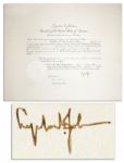 Lyndon B. Johnson 24.5 x 20.5 Document Signed as President in 1964 -- With PSA/DNA COA