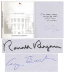Ronald Reagan and George H.W. Bush Signed Book A Great New Beginning - The 1981 Inaugural Story -- Rare
