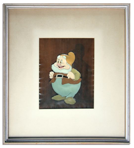 Disney's ''Snow White and the Seven Dwarfs'' Original Cel -- Featuring the Lovable Character ''Happy''