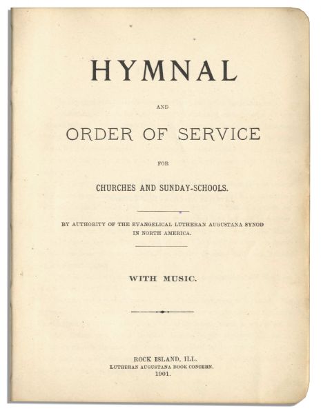 1901 Church Hymnal Book