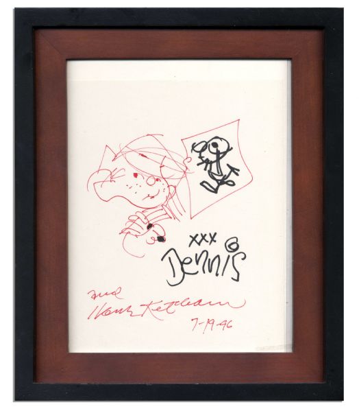 Hank Ketcham Signed Sketch of Dennis The Menace