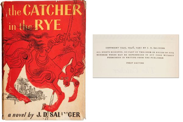 First Edition, First Printing of J.D. Salinger's ''The Catcher in the Rye'' -- With First Issue Dustjacket