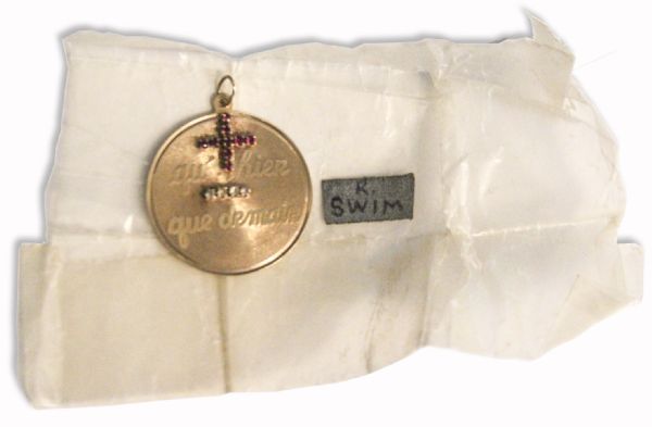 Apollo 16 Charm, Left on the Moon for 3 Days in the PPK on the Orion! -- With COA From Astronaut Charles Duke -- ''...This charm then spent the next three days on the surface of the Moon...''