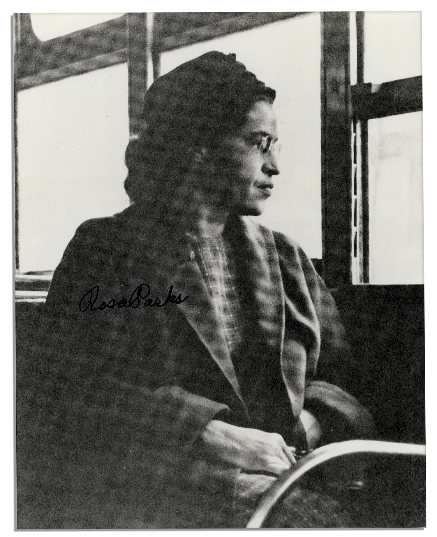 Lot Detail Rosa Parks 8'' x 10'' Iconic Bus Photo Signed