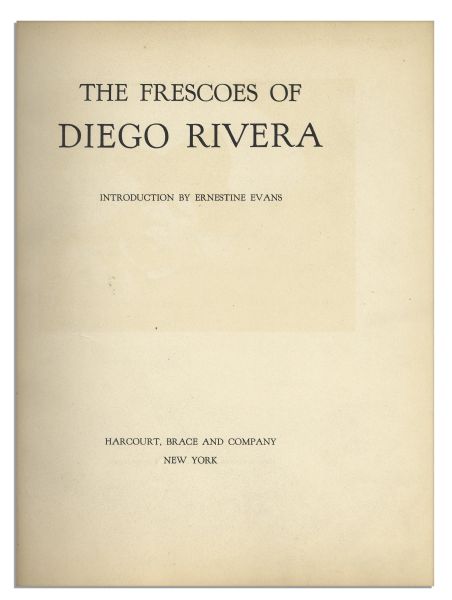 Diego Rivera Signed Book -- With PSA/DNA COA