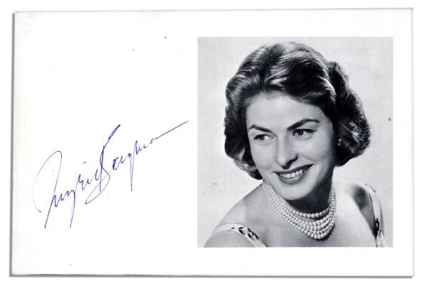 Ingrid Bergman Signed Photo