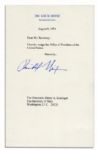 Richard Nixon Souvenir Resignation Signed