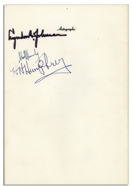 President Kennedy 1961 Birthday Program Signed by Bobby Kennedy, Vice President Lyndon B. Johnson & More
