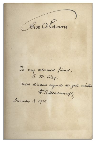 Elegantly Signed Copy of Thomas Edison's Biography, ''Boy's Life''