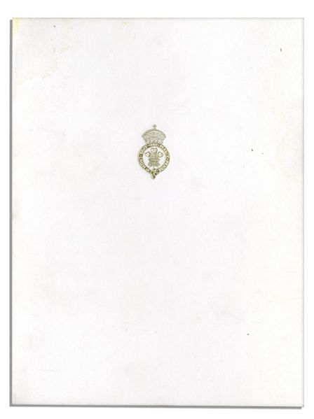 Prince Charles Signed Christmas Card