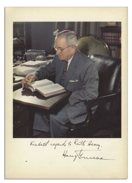 Harry Truman Signed First Edition of ''Mr. President, The First Publication From The Personal Diaries, Private Letters Papers and Revealing Interviews of Harry S. Truman''