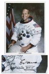 Ron Evans Signed 8 x 10 NASA Publicity Photo -- Fine