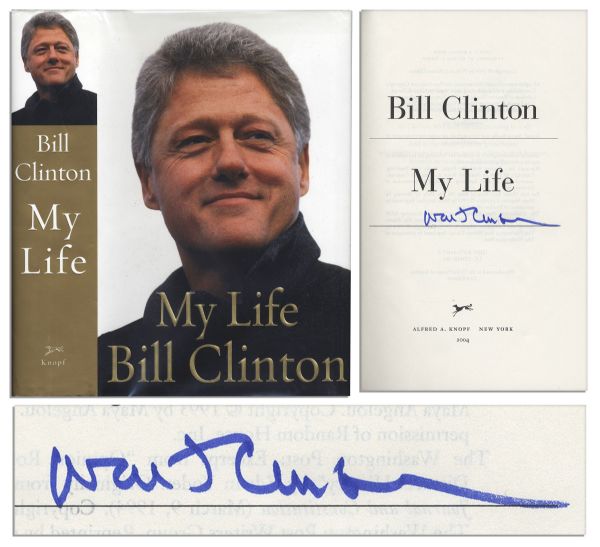 Bill Clinton ''My Life'' Signed First Edition With Dustjacket & Error in The Final Paragraph