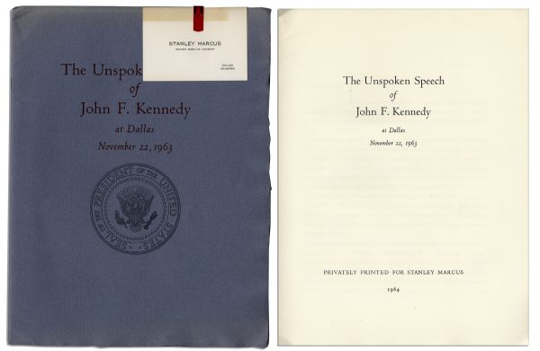 Rare Transcript of the Address John F. Kennedy Planned to Give The Night of His Assassination
