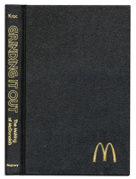 McDonald's CEO Ray Kroc Twice Signed Book, ''Grinding It Out...The Making of McDonald's''