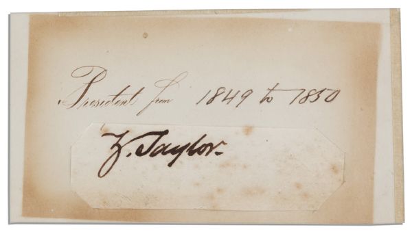 Zachary Taylor's Rare Signature